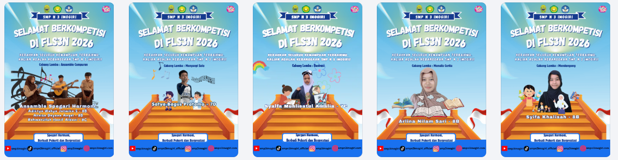 Kirim Delegasi Terbaik, SMP N 3 Imogiri Siap Unjuk Gigi di FLS3N Tingkat Kabupaten Bantul 2026 !
