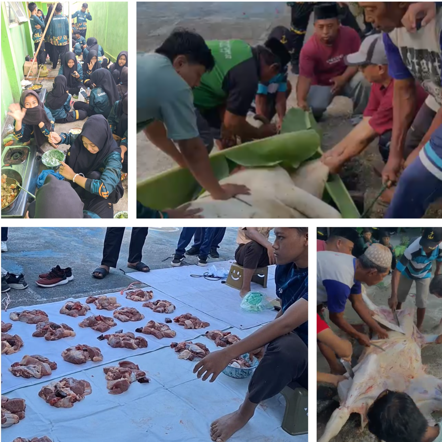 Menumbuhkan Jiwa Berkurban, SMP N 3 Imogiri Gelar Latihan Penyembelihan Sapi dan Lomba Memasak Tongseng